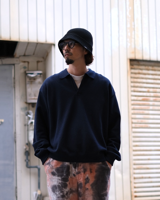 crepuscule "Co/Wo Moss Stitch Skipper" / クレプスキュール "長袖ニットスキッパー"