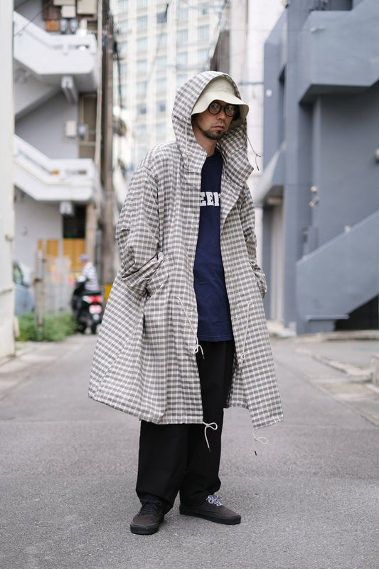 HEALTH "Over Parka #1" / ヘルス "オーバーパーカー#1" 白茶格子