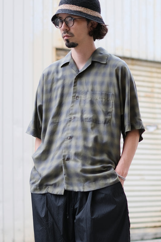 HEALTH "Summer Shirts #2" / ヘルス "ドルマンスリーブ開襟シャツ"若草格子