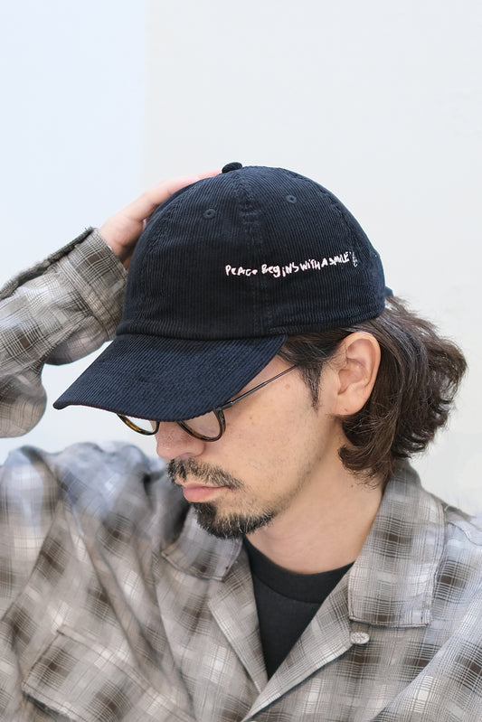 INNAT "EMBROIDERED CAP" / インアット "刺繍コーデュロイキャップ"