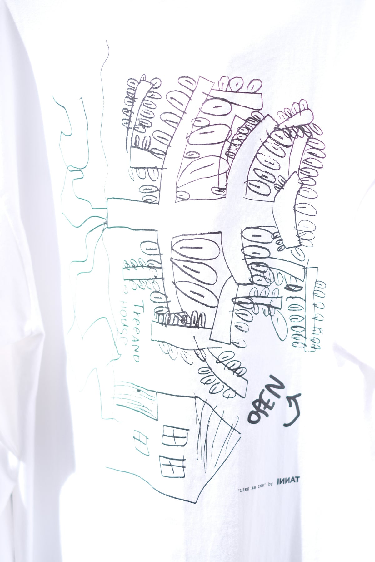 INNAT "TREE&HOUSE LS TEE" / インアット "プリント長袖Tシャツ"