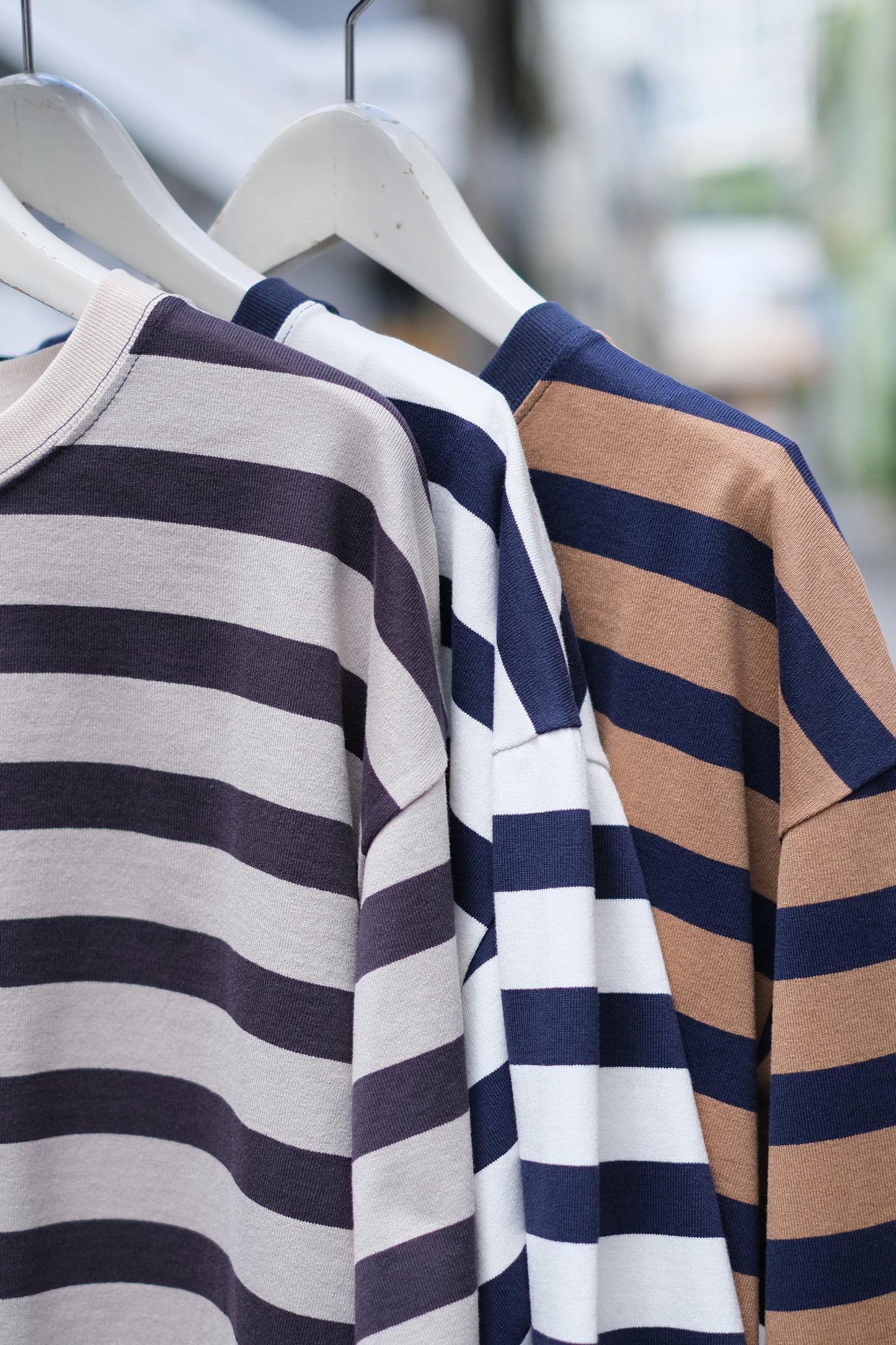 SANDINISTA "Derabe Border Slit LS Tee" / Sandinista "Derabe Border Long Sleeve T-Shirt with Slit"