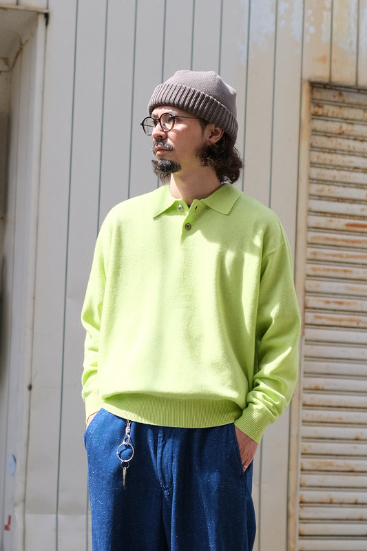 crepuscule "M-G Knit Polo" / クレプスキュール "ミドルゲージニットポロ"