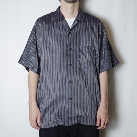 HEALTH "Summer Shirts #2" / ヘルス "ドルマンスリーブ開襟シャツ"紺縞