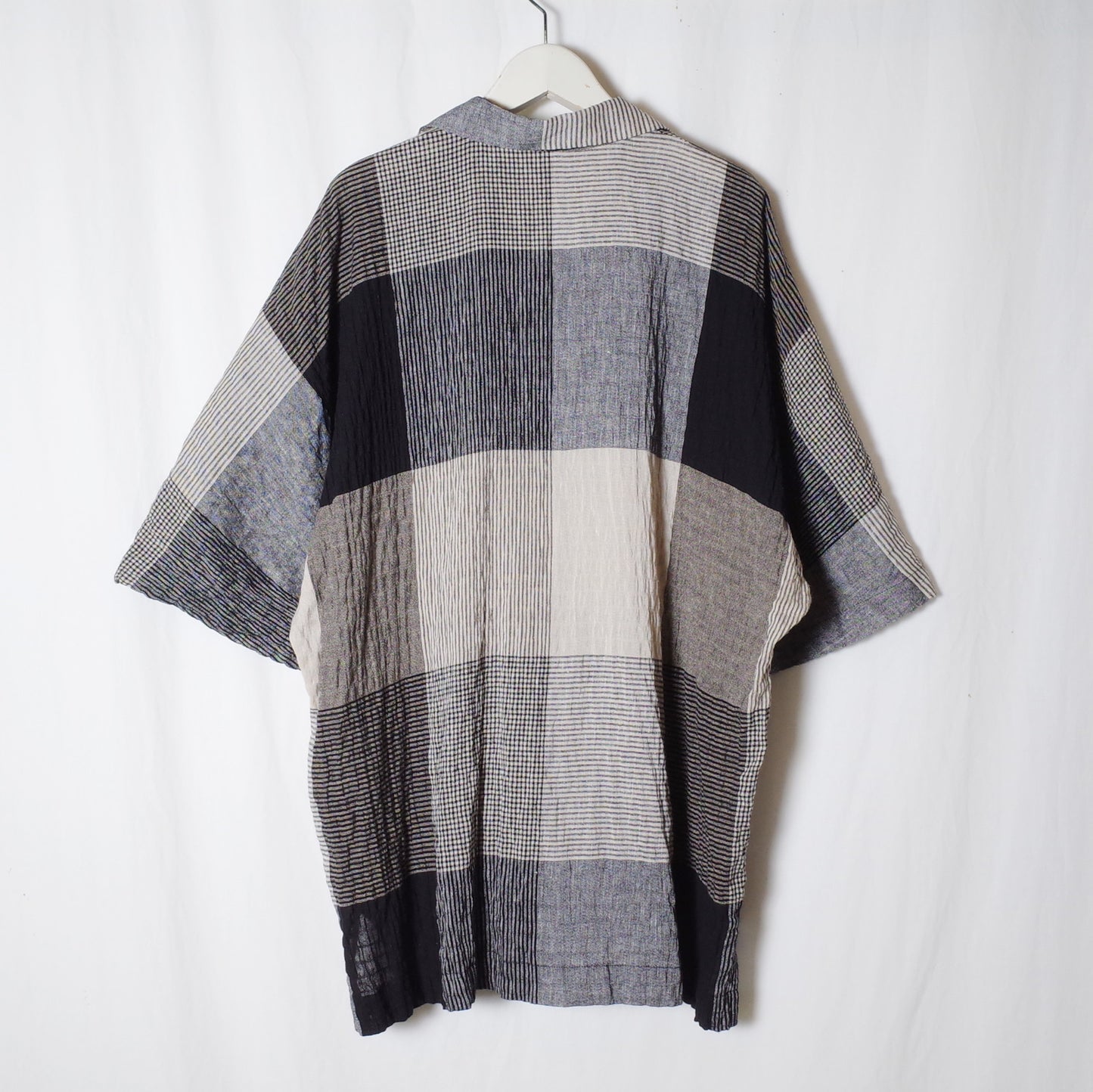 HEALTH "Summer Shirts #2" / ヘルス "ドルマンスリーブ開襟シャツ"白茶格子