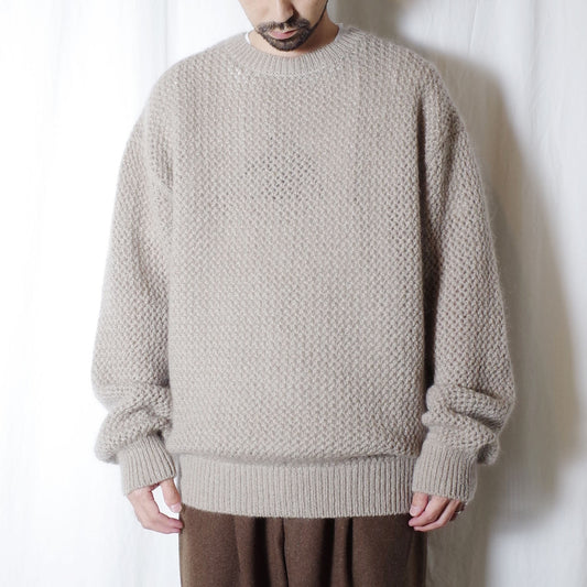 【30%off】crepuscule "Mohair Lowgauge P/O" / クレプスキュール "モヘアローゲージ編みニット"