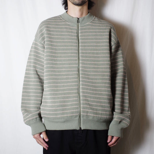 crepuscule "Moss stitch ZIP cardigan" / クレプスキュール "鹿の子ジップカーディガン"