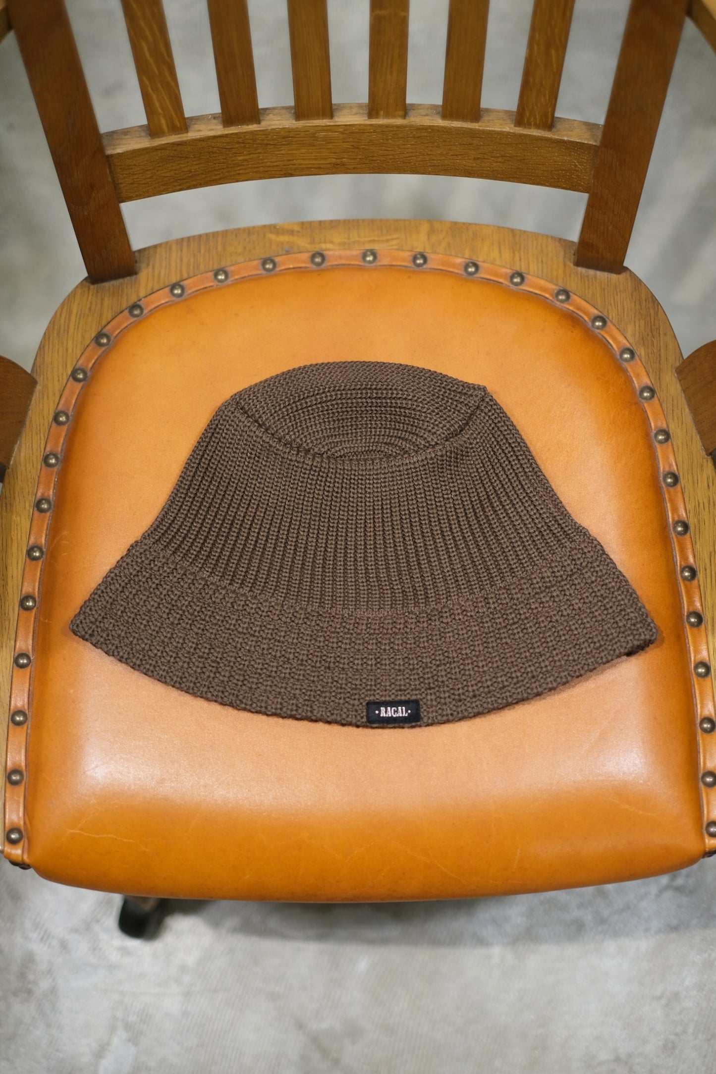 RACAL "Mesh Line Knit Bucket Hat"