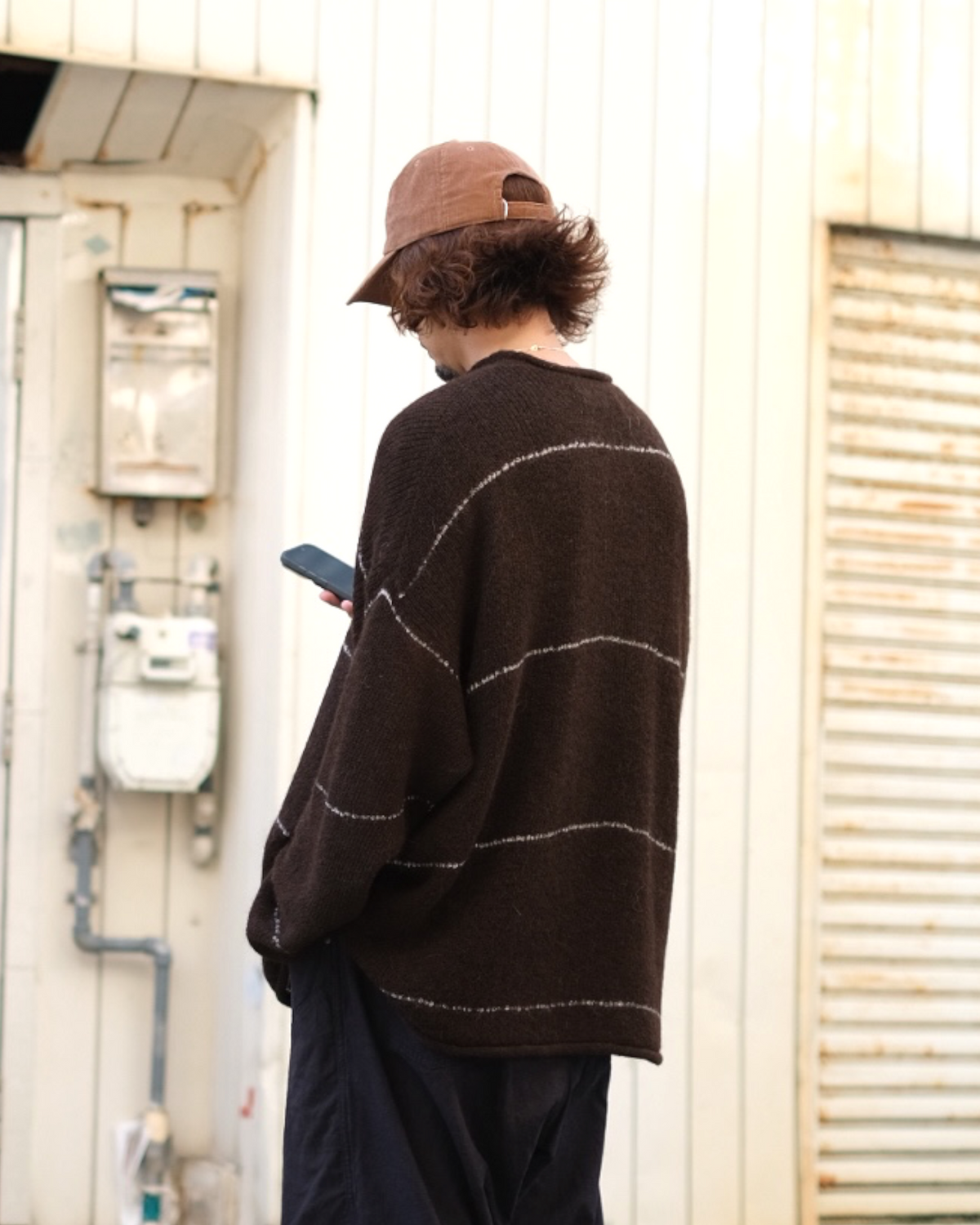 INNAT "V Neck Line Border Sweater" / インアット " Vネックラインボーダーセーター"