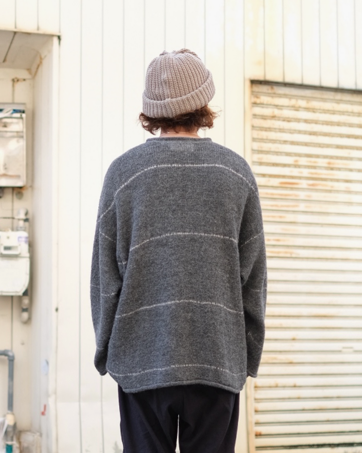 INNAT "V Neck Line Border Sweater" / インアット " Vネックラインボーダーセーター"