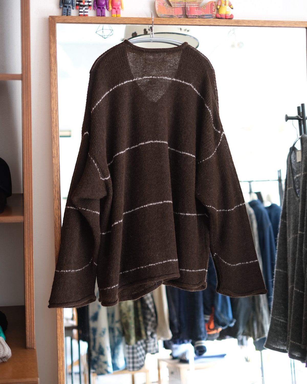 INNAT "V Neck Line Border Sweater" / インアット " Vネックラインボーダーセーター"