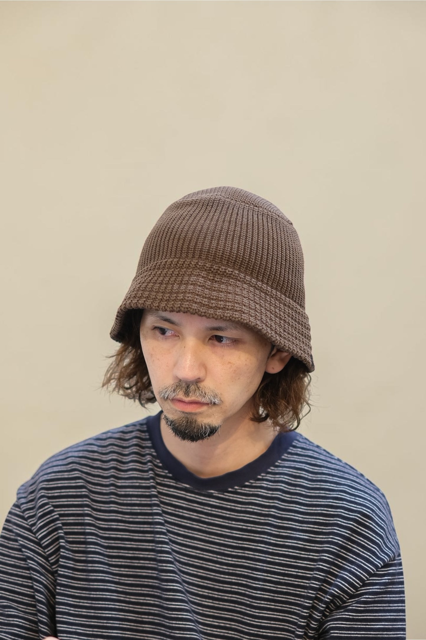 RACAL "Mesh Line Knit Bucket Hat"