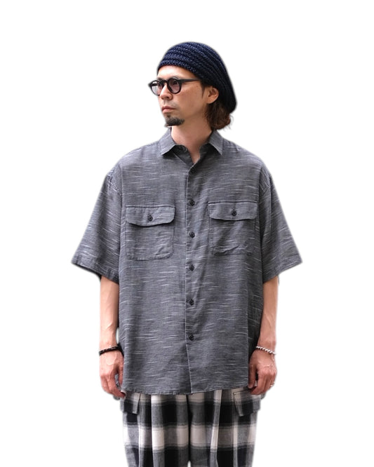 HEALTH "Summer Shirts #5" / ヘルス "サファリシャツ"黒白絣