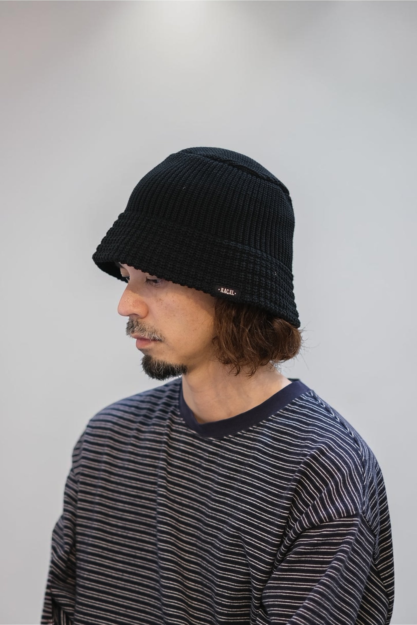 RACAL "Mesh Line Knit Bucket Hat"