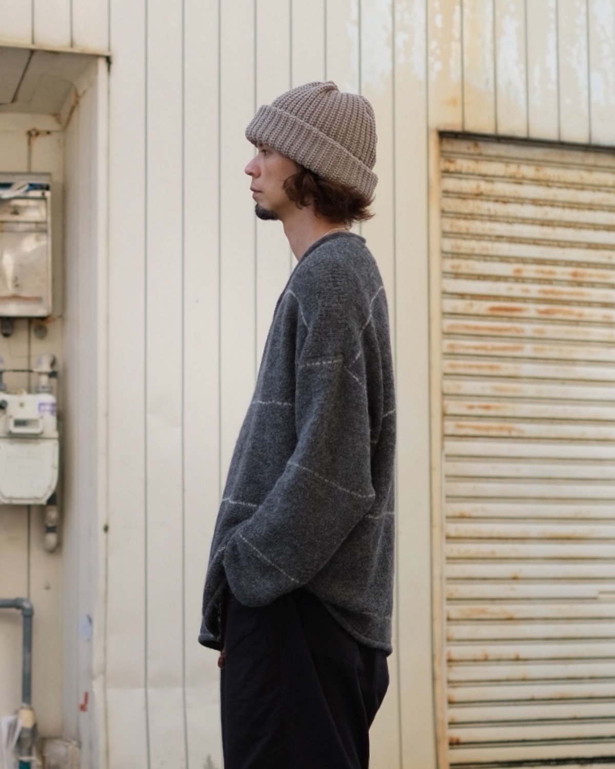 INNAT "V Neck Line Border Sweater" / インアット " Vネックラインボーダーセーター"