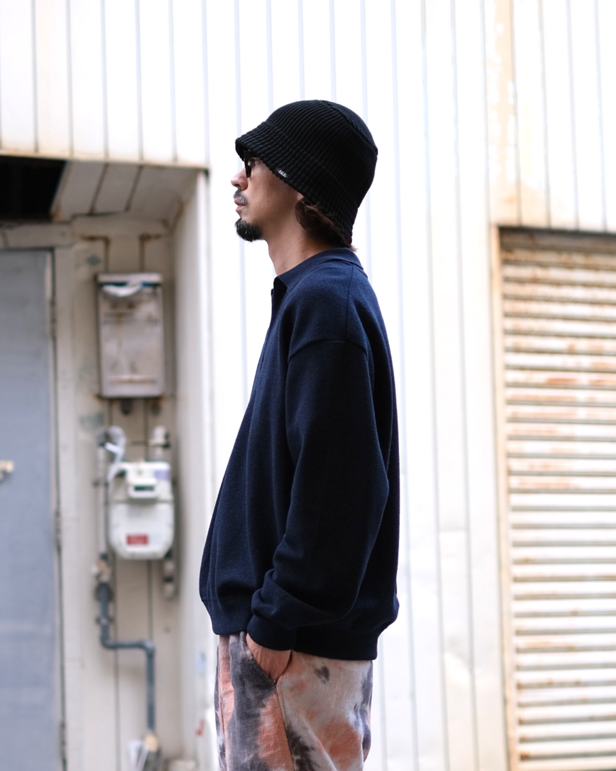 crepuscule "Co/Wo Moss Stitch Skipper" / クレプスキュール "長袖ニットスキッパー"