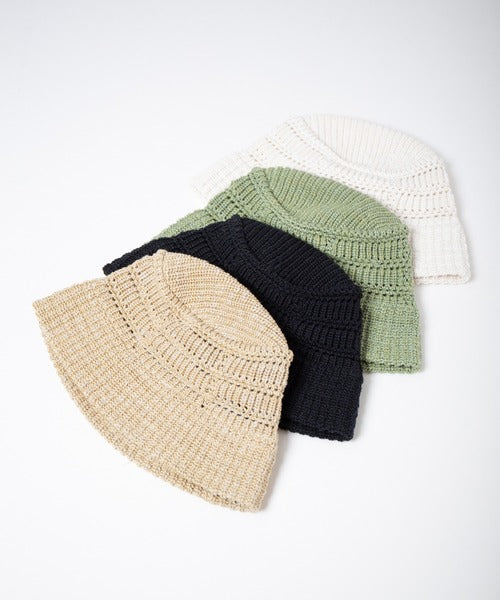 RACAL "Mesh Line Knit Bucket Hat" / ラカル"メッシュラインニットバケットハット"