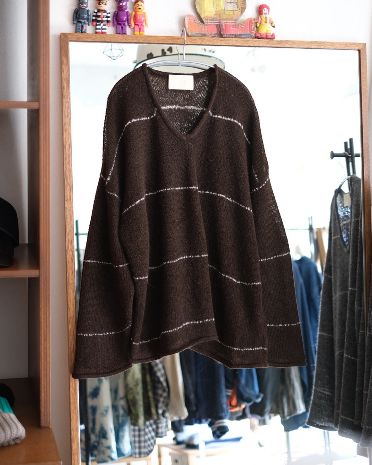 INNAT "V Neck Line Border Sweater" / インアット " Vネックラインボーダーセーター"