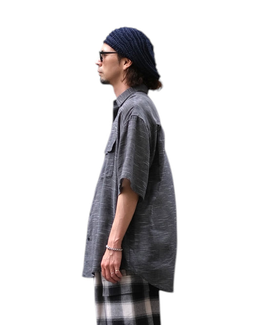 HEALTH "Summer Shirts #5" / ヘルス "サファリシャツ"黒白絣