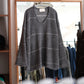 INNAT "V Neck Line Border Sweater" / インアット " Vネックラインボーダーセーター"