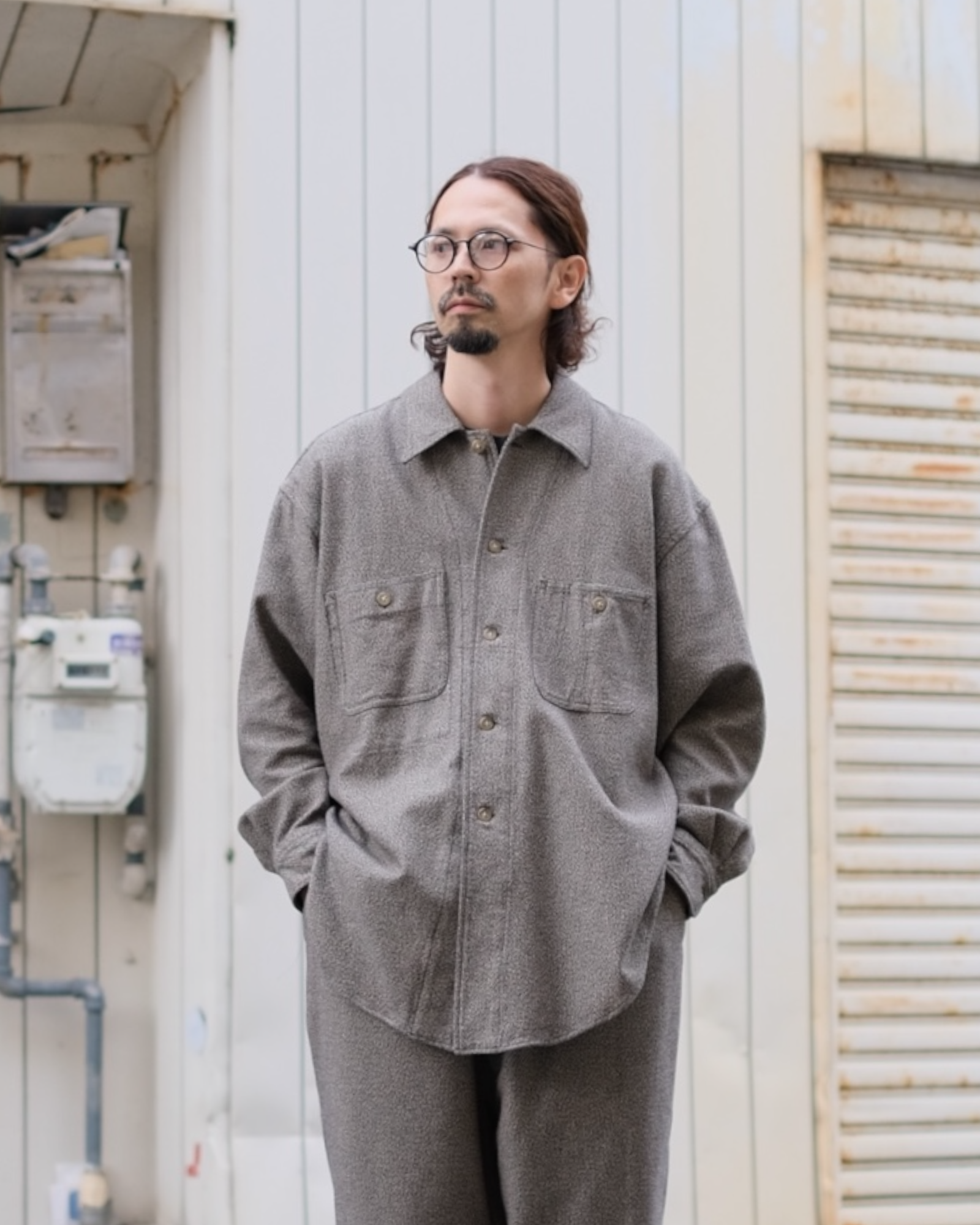 Marvine Pontiak Shirt Makers ストライプシャツ