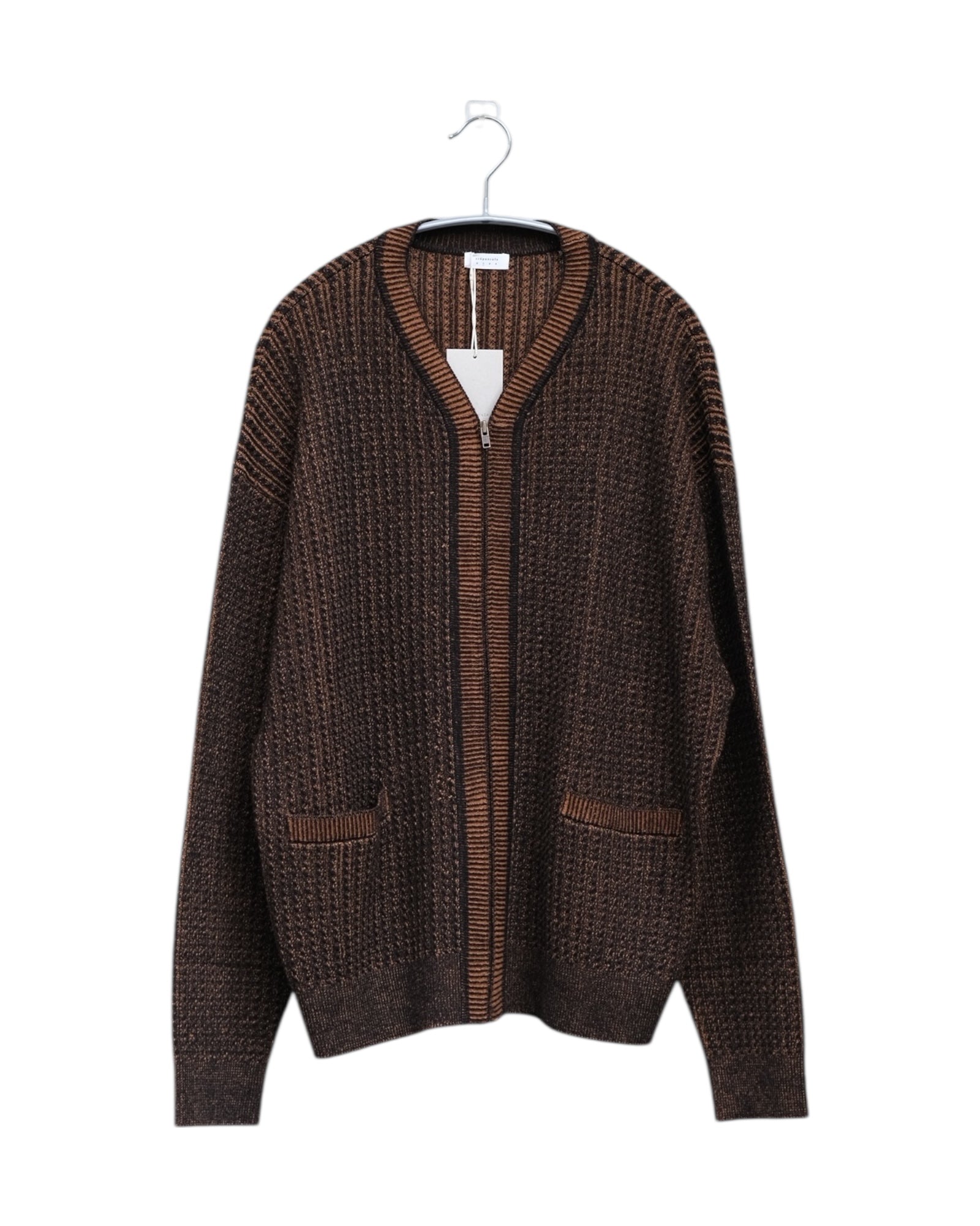 クレプスキュール　カーディガン crepuscule (クレプスキュール) Moss stitch V/N cardigan / モス