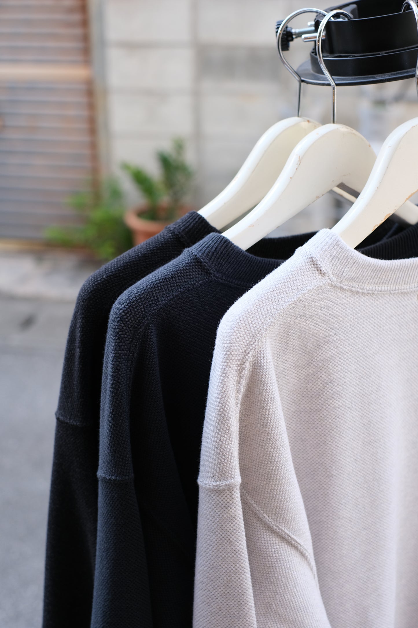 crepuscule "Co/Ra Moss Stitch P/O" / クレプスキュール "鹿の子プルオーバー"