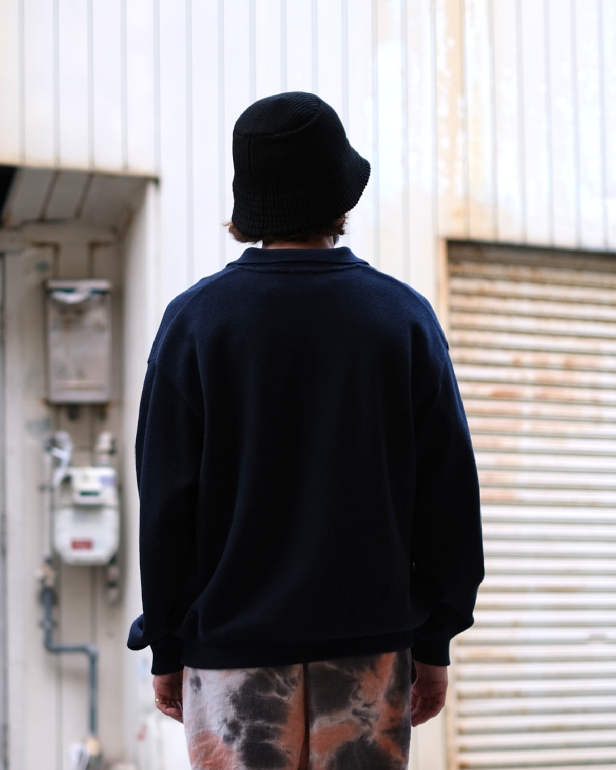 crepuscule "Co/Wo Moss Stitch Skipper" / クレプスキュール "長袖ニットスキッパー"