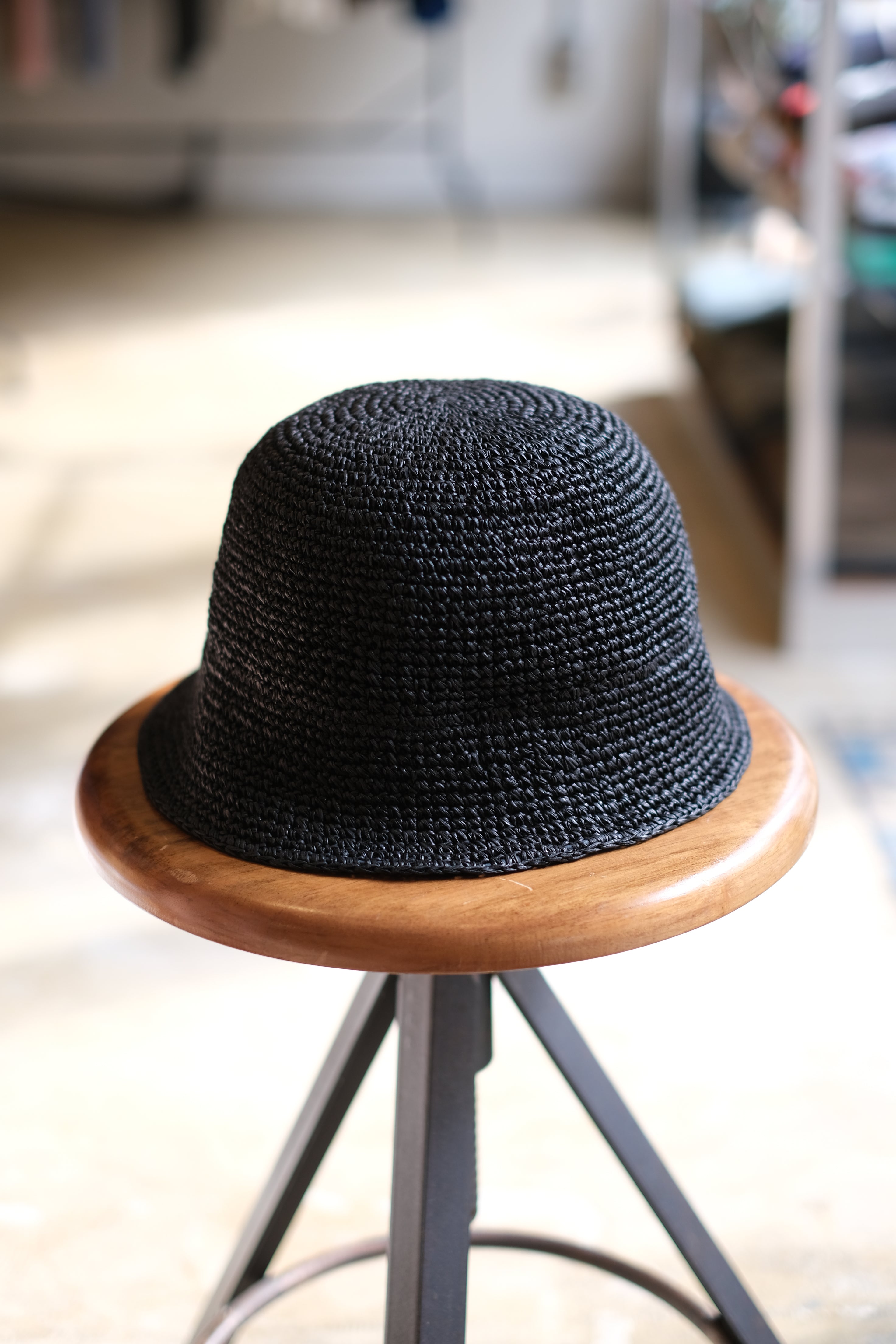 RACAL Paper Fiber Knit Tulip Hat ブラック ラカル