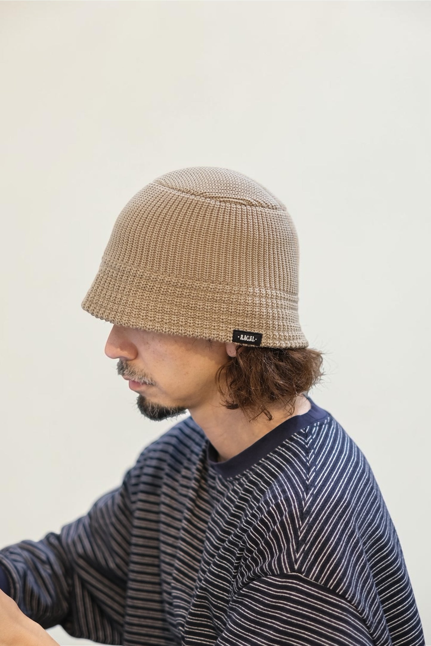 RACAL "Mesh Line Knit Bucket Hat"