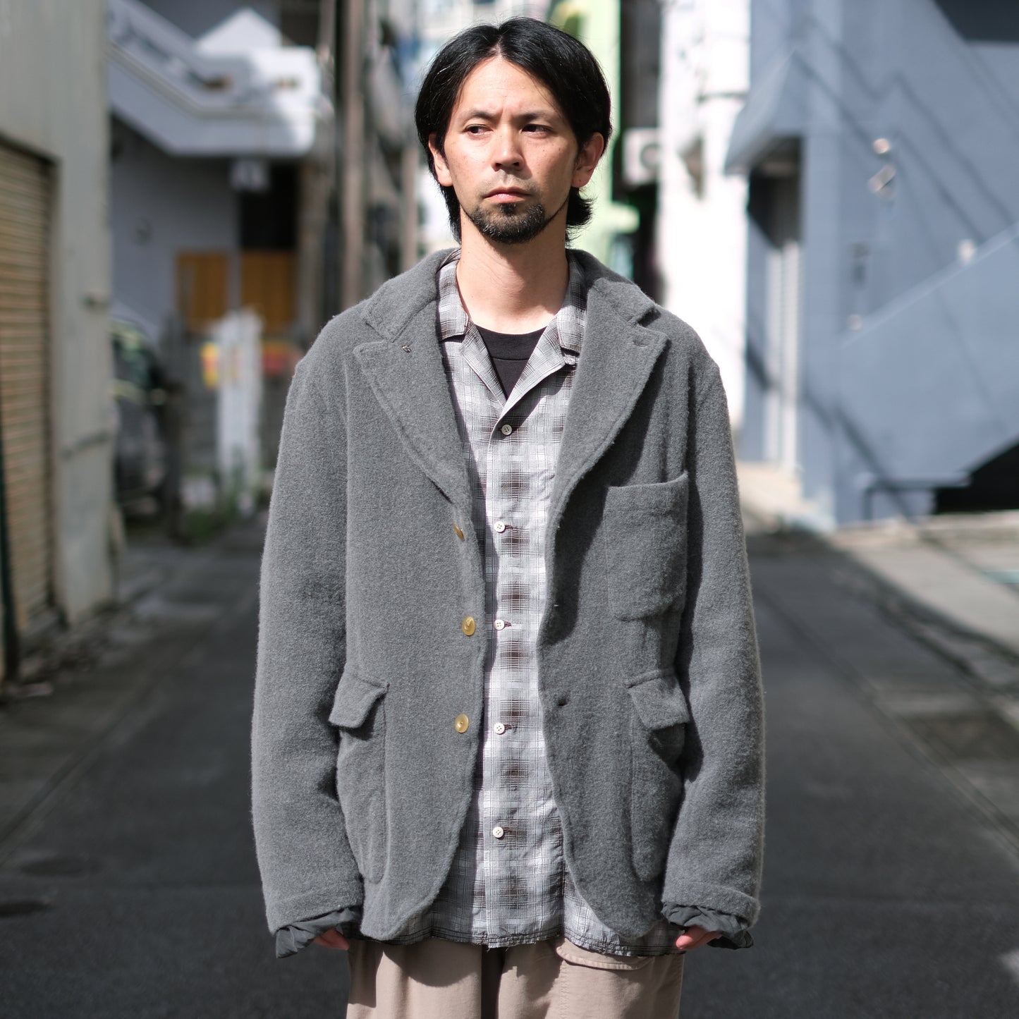 INNAT "MILLED DRIVERS JACKET" / インアット "ドライバーズジャケット"