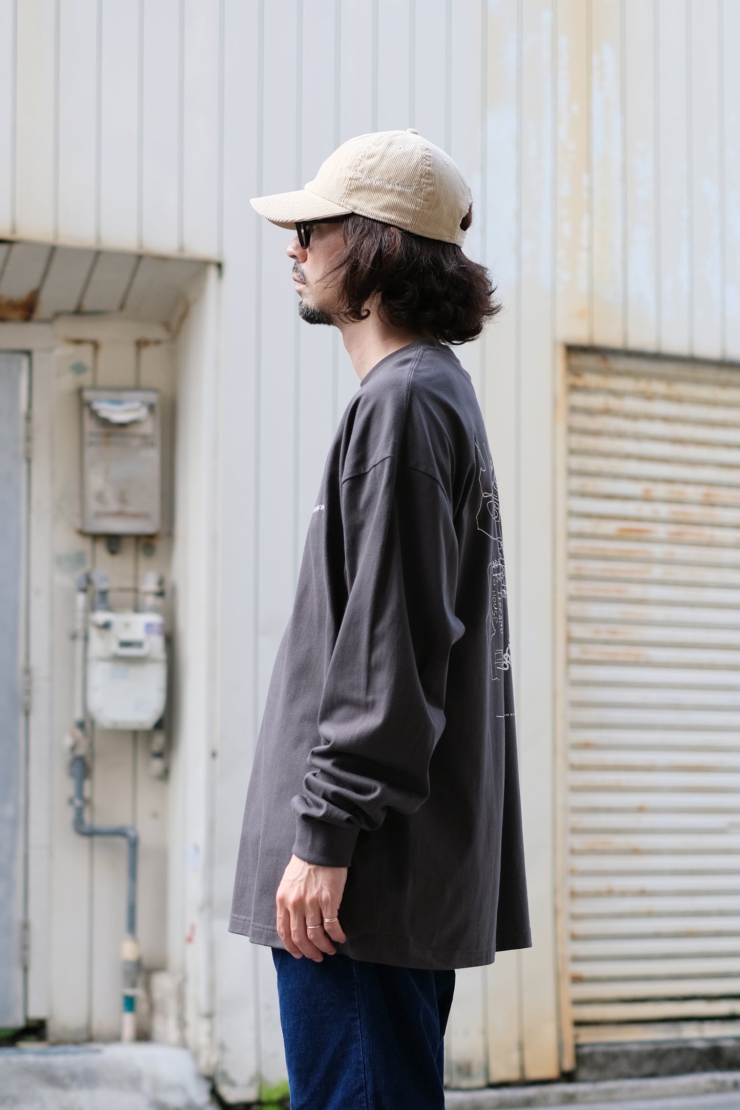 INNAT "TREE&HOUSE LS TEE" / インアット "プリント長袖Tシャツ"