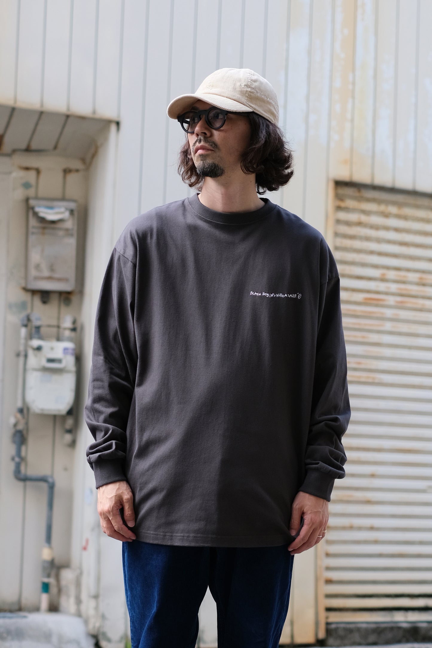 INNAT "TREE&HOUSE LS TEE" / インアット "プリント長袖Tシャツ"