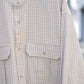 SANDINISTA "Band Collar Oversized Check Shirt" / サンディニスタ "バンドカラーオーバーサイズチェックシャツ"