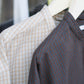 SANDINISTA "Band Collar Oversized Check Shirt" / サンディニスタ "バンドカラーオーバーサイズチェックシャツ"