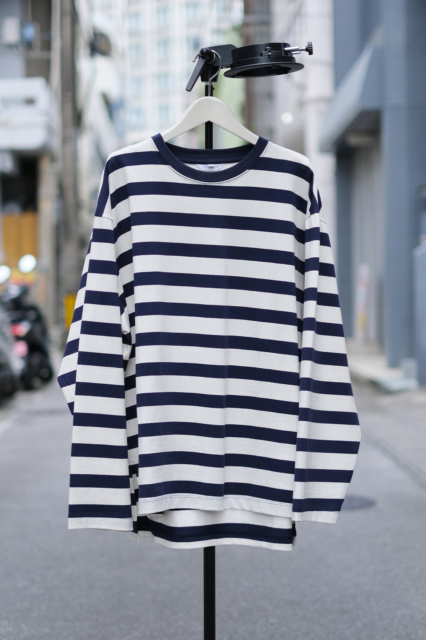 SANDINISTA "Derabe Border Slit L-S Tee" / サンディニスタ "スリット入りデラヴェボーダー長袖Tシャツ"