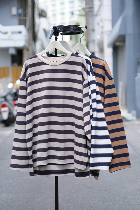 SANDINISTA "Derabe Border Slit L-S Tee" / サンディニスタ "スリット入りデラヴェボーダー長袖Tシャツ"