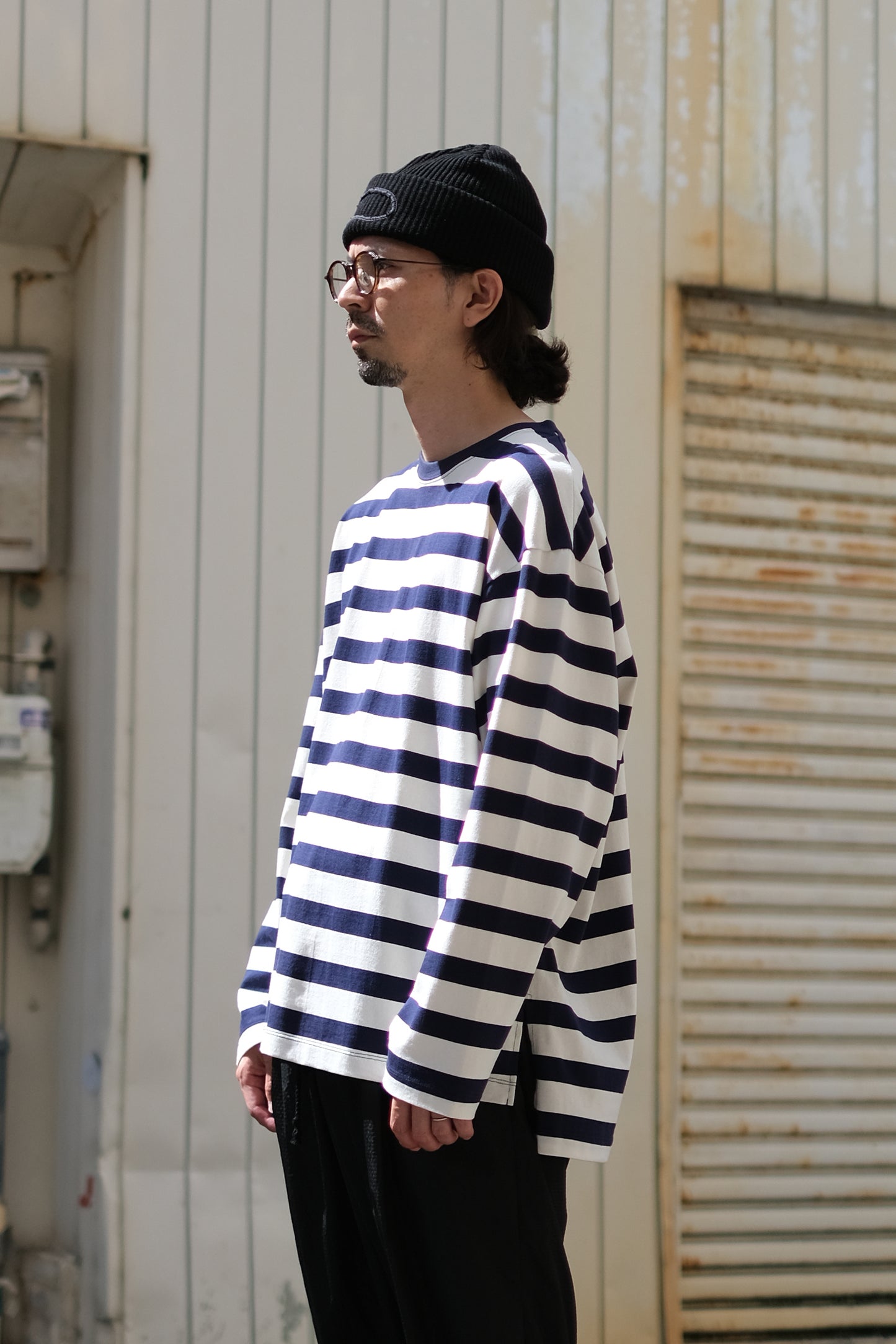 SANDINISTA "Derabe Border Slit L-S Tee" / サンディニスタ "スリット入りデラヴェボーダー長袖Tシャツ"