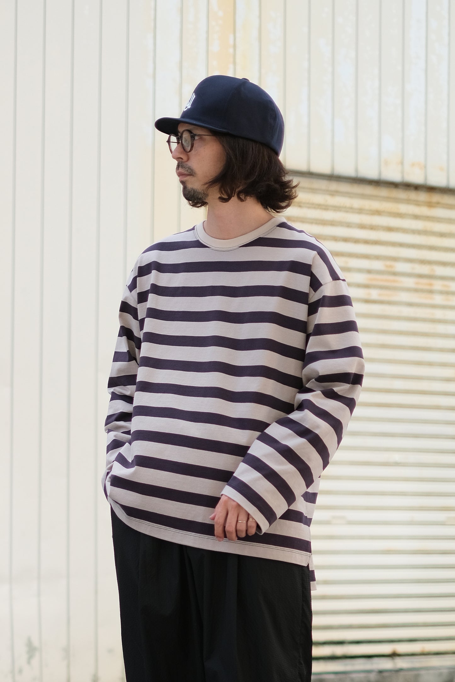 SANDINISTA "Derabe Border Slit L-S Tee" / サンディニスタ "スリット入りデラヴェボーダー長袖Tシャツ"