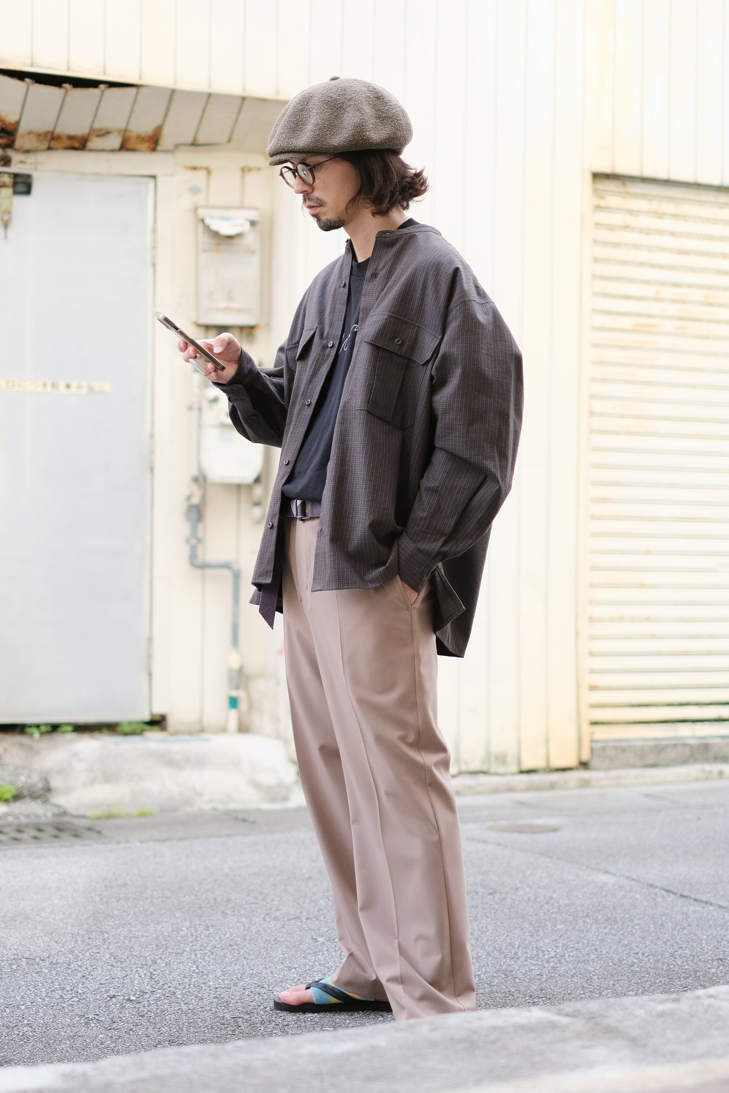 SANDINISTA "Rayon 2way Stretch Slacks" / サンディニスタ "レーヨンストレッチスラックス"