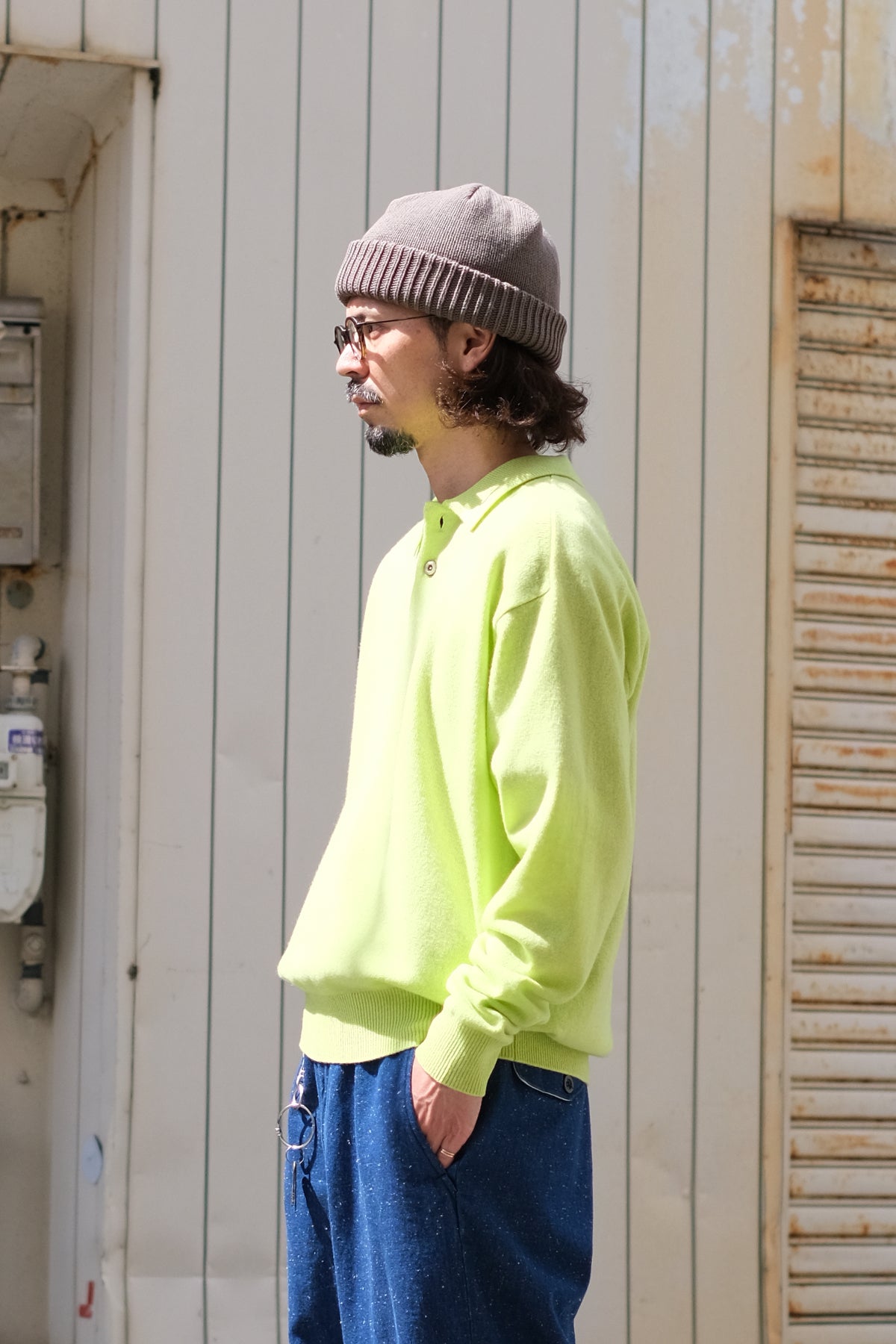 crepuscule "M-G Knit Polo" / クレプスキュール "ミドルゲージニットポロ"