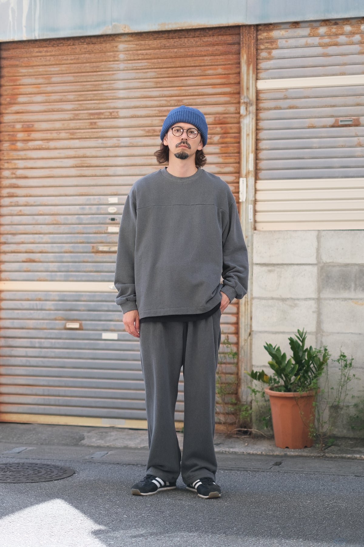 SANDINISTA "Vintage Easy Fit Tuck Sweatpants" / サンディニスタ "ヴィンテージ風タック入りスウェットパンツ"