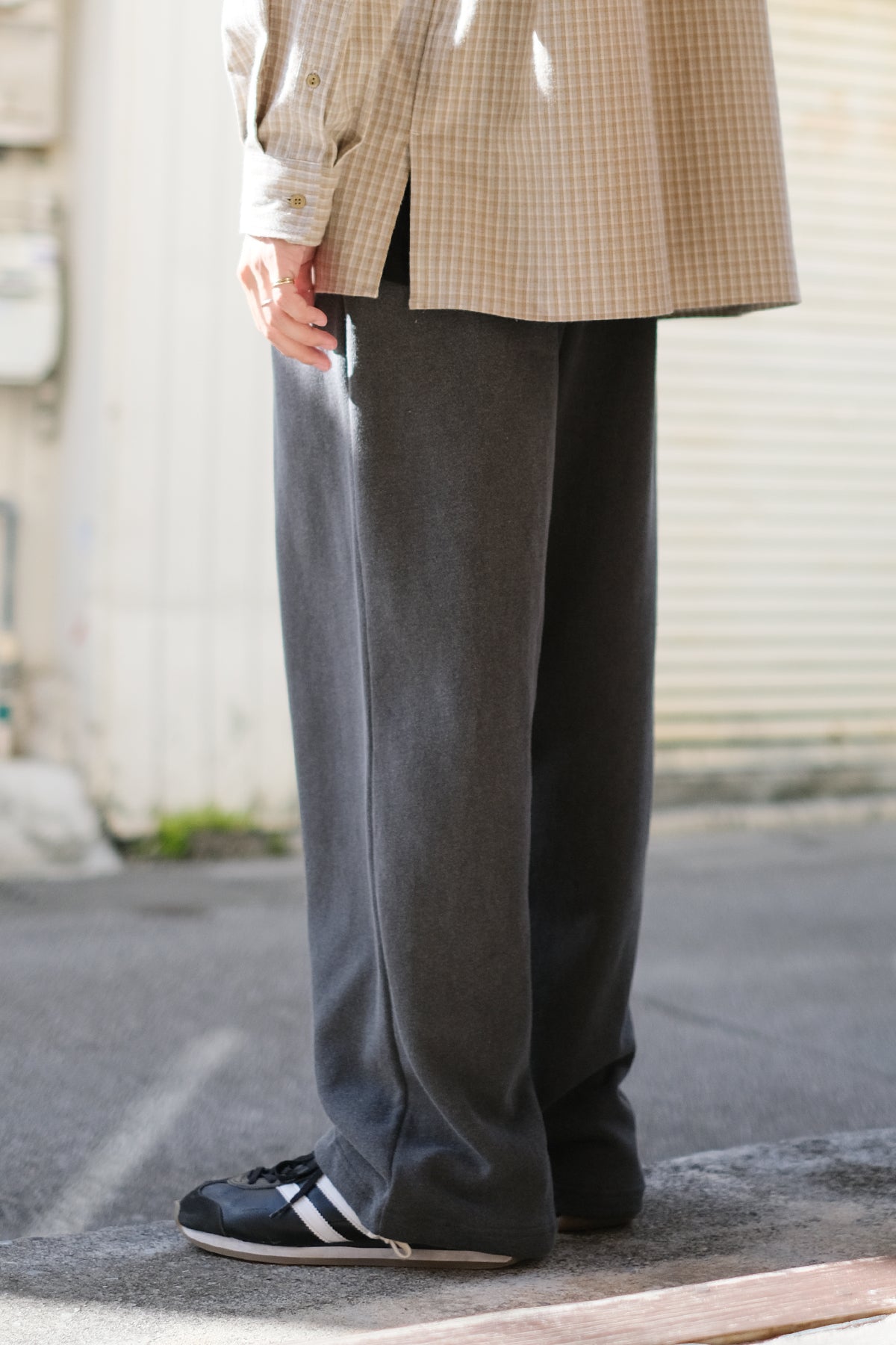 SANDINISTA "Vintage Easy Fit Tuck Sweatpants" / サンディニスタ "ヴィンテージ風タック入りスウェットパンツ"