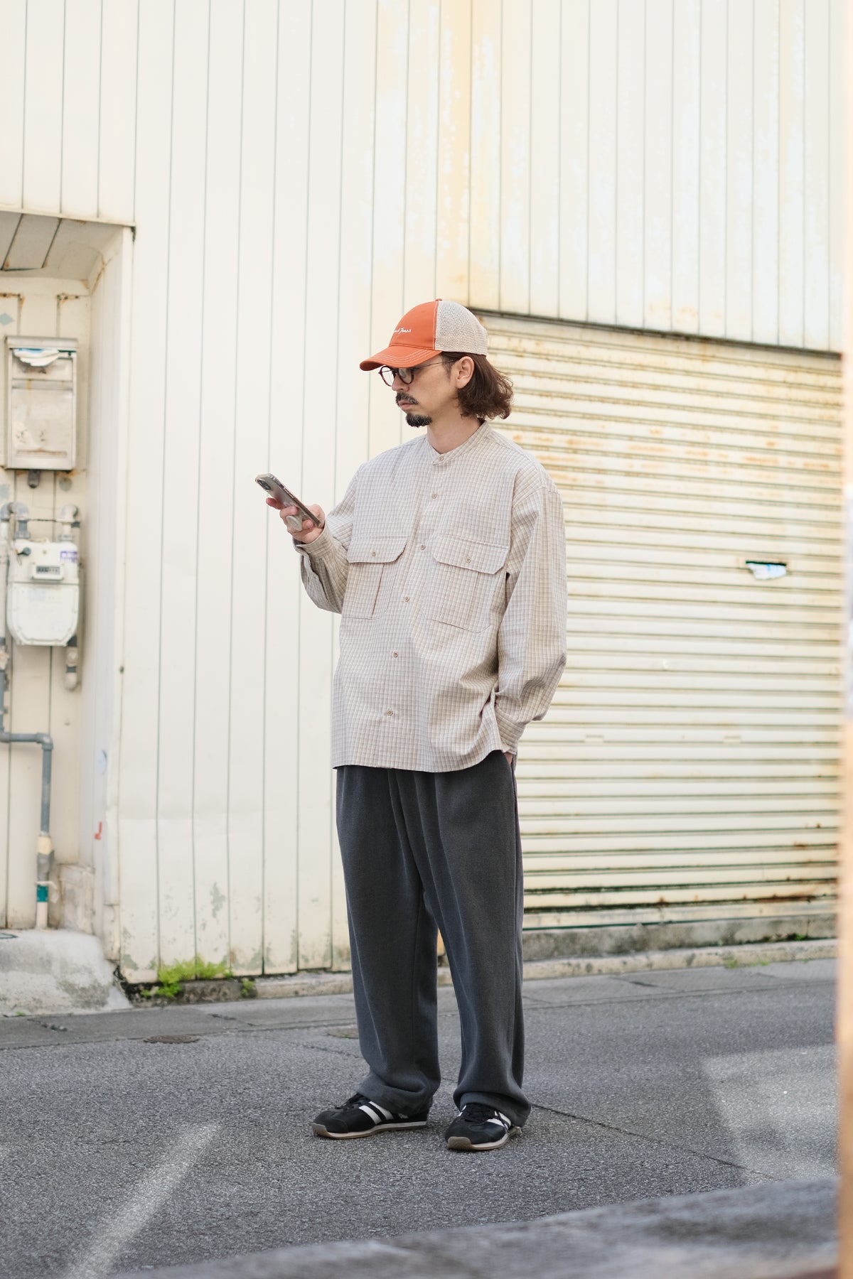 SANDINISTA "Vintage Easy Fit Tuck Sweatpants" / サンディニスタ "ヴィンテージ風タック入りスウェットパンツ"