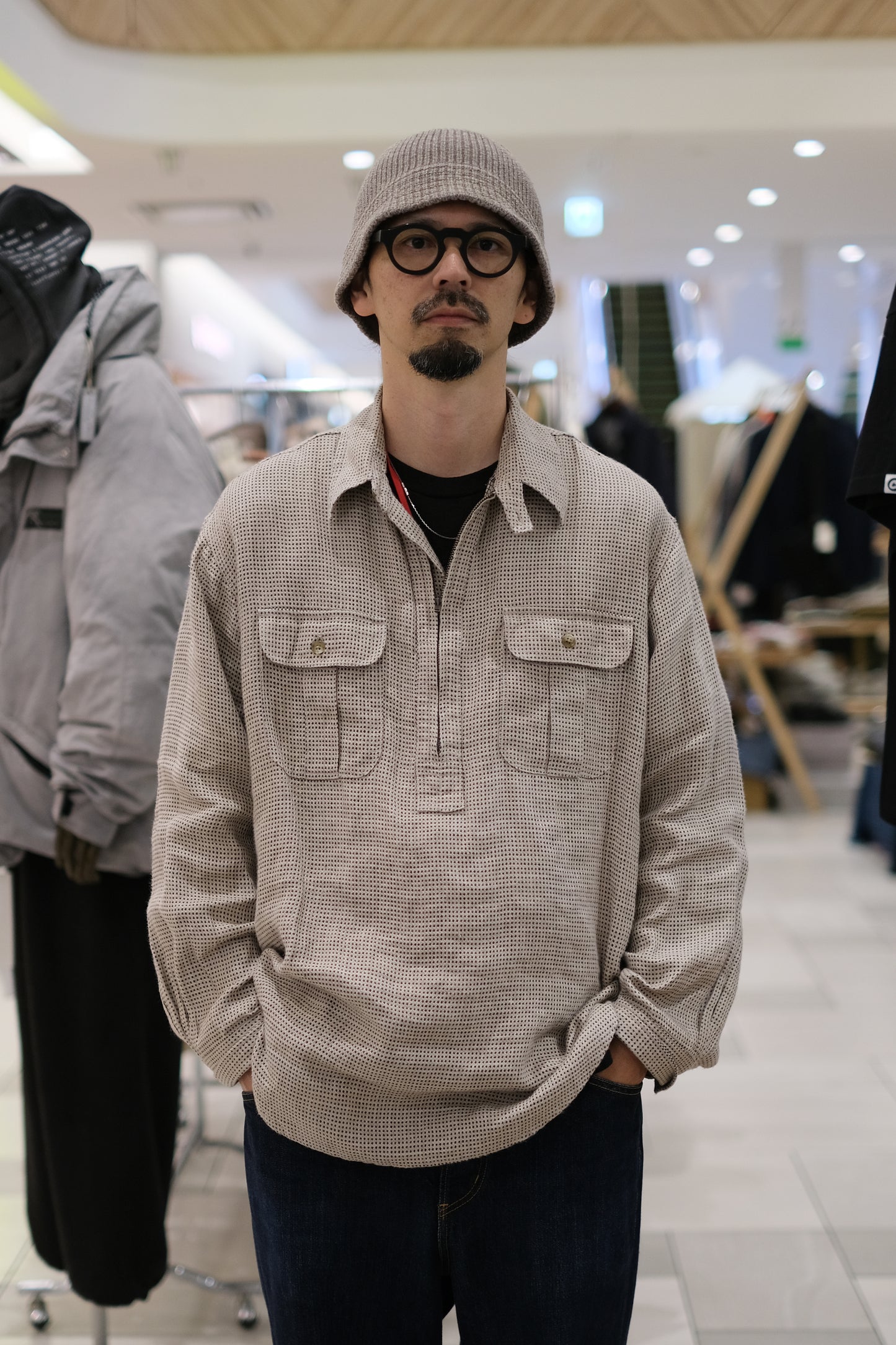 【別注】HEALTH "Half Zip Shirts #1" / ヘルス "ハーフジップシャツ"