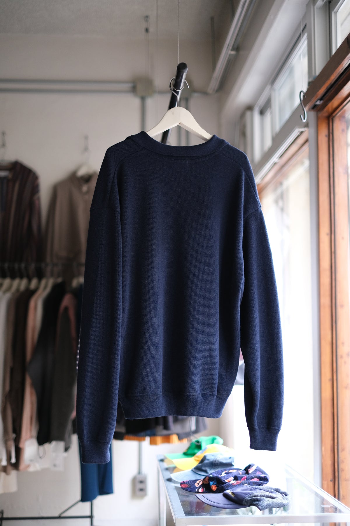 crepuscule "Co/Wo Moss Stitch Skipper" / クレプスキュール "長袖ニットスキッパー"