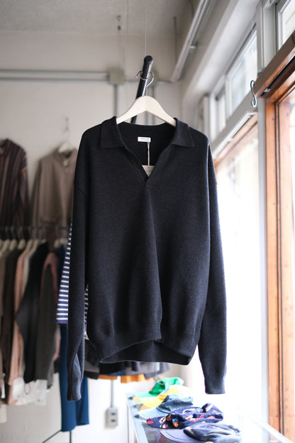 crepuscule "Co/Wo Moss Stitch Skipper" / クレプスキュール "長袖ニットスキッパー"