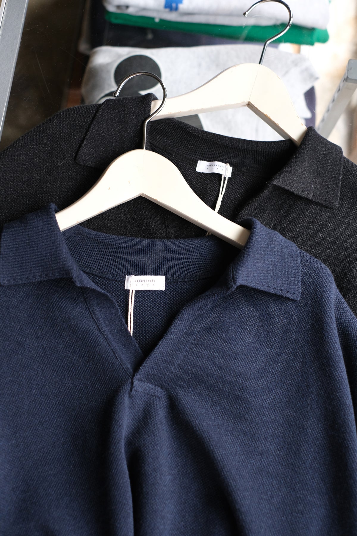 crepuscule "Co/Wo Moss Stitch Skipper" / クレプスキュール "長袖ニットスキッパー"