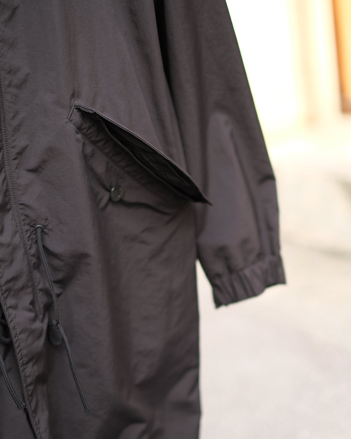 SANDINISTA "Supplex Nylon Mods Coat POLARTEC ALPHA" / サンディニスタ "中綿入りモッズコート"