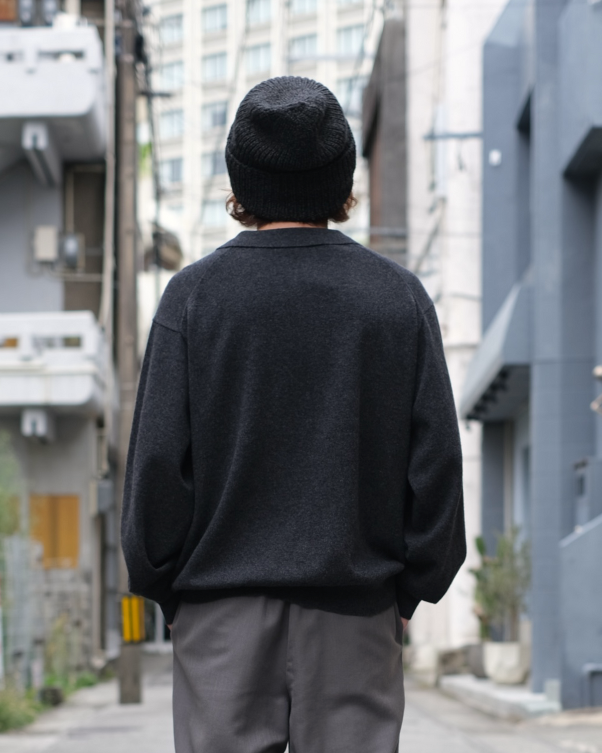 crepuscule "L/S Polo" / クレプスキュール "長袖ニットポロ"
